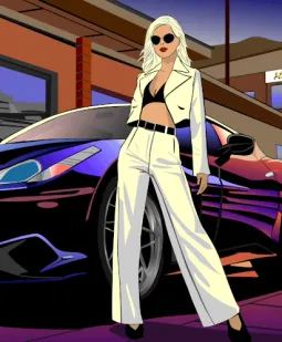 Digital Gal & Sports Car